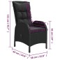 vidaXL 3-tlg. Garten-Bistro-Set Poly Rattan Schwarz vidaXL 3-tlg. Garten-Bistro-Set Poly Rattan Schwarz