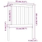 vidaXL Kopfteil Weiß 81x6x101 cm Massivholz Kiefer vidaXL Kopfteil Weiß 81x6x101 cm Massivholz Kiefer