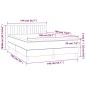 vidaXL Boxspringbett mit Matratze Taupe 140x190 cm Stoff vidaXL Boxspringbett mit Matratze Taupe 140x190 cm Stoff