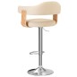 vidaXL Barhocker 2 Stk. Creme Bugholz und Kunstleder vidaXL Barhocker 2 Stk. Creme Bugholz und Kunstleder