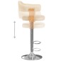 vidaXL Barhocker 2 Stk. Creme Bugholz und Kunstleder vidaXL Barhocker 2 Stk. Creme Bugholz und Kunstleder