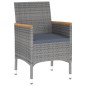 7-tlg. Garten-Essgruppe Poly Rattan Grau 7-tlg. Garten-Essgruppe Poly Rattan Grau