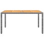7-tlg. Garten-Essgruppe Poly Rattan Grau 7-tlg. Garten-Essgruppe Poly Rattan Grau