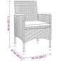 7-tlg. Garten-Essgruppe Poly Rattan Grau 7-tlg. Garten-Essgruppe Poly Rattan Grau