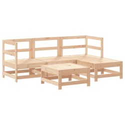 vidaXL 5-tlg. Garten-Lounge-Set Massivholz Kiefer