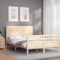vidaXL Massivholzbett mit Kopfteil 120x200 cm vidaXL Massivholzbett mit Kopfteil 120x200 cm