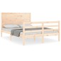 vidaXL Massivholzbett mit Kopfteil 120x200 cm vidaXL Massivholzbett mit Kopfteil 120x200 cm