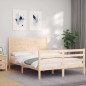 vidaXL Massivholzbett mit Kopfteil 120x200 cm vidaXL Massivholzbett mit Kopfteil 120x200 cm