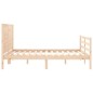 vidaXL Massivholzbett mit Kopfteil 120x200 cm vidaXL Massivholzbett mit Kopfteil 120x200 cm