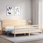 vidaXL Massivholzbett mit Kopfteil vidaXL Massivholzbett mit Kopfteil