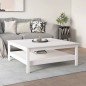 vidaXL Couchtisch Weiß 100x100x40 cm Massivholz Kiefer vidaXL Couchtisch Weiß 100x100x40 cm Massivholz Kiefer