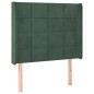 vidaXL Kopfteil mit Ohren Dunkelgrün 103x16x118/128 cm Samt vidaXL Kopfteil mit Ohren Dunkelgrün 103x16x118/128 cm Samt