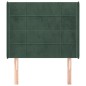 vidaXL Kopfteil mit Ohren Dunkelgrün 103x16x118/128 cm Samt vidaXL Kopfteil mit Ohren Dunkelgrün 103x16x118/128 cm Samt