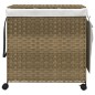 vidaXL Wäschekorb mit Rollen 60x35x60,5 cm Rattan vidaXL Wäschekorb mit Rollen 60x35x60,5 cm Rattan