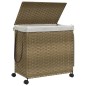 vidaXL Wäschekorb mit Rollen 60x35x60,5 cm Rattan vidaXL Wäschekorb mit Rollen 60x35x60,5 cm Rattan