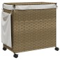 vidaXL Wäschekorb mit Rollen 60x35x60,5 cm Rattan vidaXL Wäschekorb mit Rollen 60x35x60,5 cm Rattan