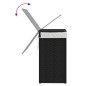 vidaXL Wäschekorb mit Deckel Schwarz 46x33x60 cm Poly Rattan vidaXL Wäschekorb mit Deckel Schwarz 46x33x60 cm Poly Rattan
