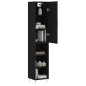 Highboard Schwarz 34,5x34x180 cm Holzwerkstoff Highboard Schwarz 34,5x34x180 cm Holzwerkstoff