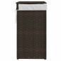 vidaXL Wäschekorb mit Deckel Dunkelbraun 46x33x60 cm Poly Rattan vidaXL Wäschekorb mit Deckel Dunkelbraun 46x33x60 cm Poly Rattan