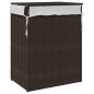 vidaXL Wäschekorb mit Deckel Dunkelbraun 46x33x60 cm Poly Rattan vidaXL Wäschekorb mit Deckel Dunkelbraun 46x33x60 cm Poly Rattan