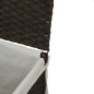 vidaXL Wäschekorb mit Deckel Dunkelbraun 46x33x60 cm Poly Rattan vidaXL Wäschekorb mit Deckel Dunkelbraun 46x33x60 cm Poly Rattan