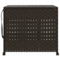 vidaXL Wäschekorb mit Rollen Dunkelbraun 66x35x60 cm Rattan vidaXL Wäschekorb mit Rollen Dunkelbraun 66x35x60 cm Rattan