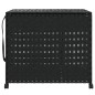 vidaXL Wäschekorb mit Rollen Schwarz 66x35x60 cm Rattan vidaXL Wäschekorb mit Rollen Schwarz 66x35x60 cm Rattan