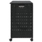 vidaXL Wäschekorb mit Rollen Schwarz 66x35x60 cm Rattan vidaXL Wäschekorb mit Rollen Schwarz 66x35x60 cm Rattan