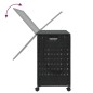 vidaXL Wäschekorb mit Rollen Schwarz 66x35x60 cm Rattan vidaXL Wäschekorb mit Rollen Schwarz 66x35x60 cm Rattan