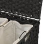 vidaXL Wäschekorb mit Rollen Schwarz 66x35x60 cm Rattan vidaXL Wäschekorb mit Rollen Schwarz 66x35x60 cm Rattan