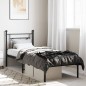 vidaXL Bettgestell mit Kopfteil Metall Schwarz 75x190 cm vidaXL Bettgestell mit Kopfteil Metall Schwarz 75x190 cm