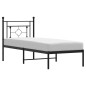 vidaXL Bettgestell mit Kopfteil Metall Schwarz 75x190 cm vidaXL Bettgestell mit Kopfteil Metall Schwarz 75x190 cm