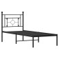 vidaXL Bettgestell mit Kopfteil Metall Schwarz 75x190 cm vidaXL Bettgestell mit Kopfteil Metall Schwarz 75x190 cm