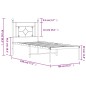 vidaXL Bettgestell mit Kopfteil Metall Schwarz 75x190 cm vidaXL Bettgestell mit Kopfteil Metall Schwarz 75x190 cm