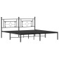 vidaXL Bettgestell mit Kopfteil Metall Schwarz 180x200 cm vidaXL Bettgestell mit Kopfteil Metall Schwarz 180x200 cm