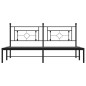 vidaXL Bettgestell mit Kopfteil Metall Schwarz 180x200 cm vidaXL Bettgestell mit Kopfteil Metall Schwarz 180x200 cm