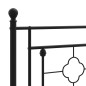 vidaXL Bettgestell mit Kopf- und Fußteil Metall Schwarz 80x200 cm vidaXL Bettgestell mit Kopf- und Fußteil Metall Schwarz 80x200 cm
