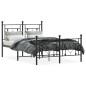 vidaXL Bettgestell mit Kopf- und Fußteil Metall Schwarz 120x200 cm vidaXL Bettgestell mit Kopf- und Fußteil Metall Schwarz 120x200 cm