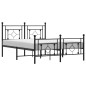vidaXL Bettgestell mit Kopf- und Fußteil Metall Schwarz 140x190 cm vidaXL Bettgestell mit Kopf- und Fußteil Metall Schwarz 140x190 cm