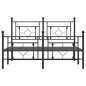 vidaXL Bettgestell mit Kopf- und Fußteil Metall Schwarz 140x190 cm vidaXL Bettgestell mit Kopf- und Fußteil Metall Schwarz 140x190 cm