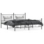 vidaXL Bettgestell mit Kopf- und Fußteil Metall Schwarz 183x213 cm vidaXL Bettgestell mit Kopf- und Fußteil Metall Schwarz 183x213 cm