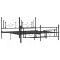 vidaXL Bettgestell mit Kopf- und Fußteil Metall Schwarz 183x213 cm vidaXL Bettgestell mit Kopf- und Fußteil Metall Schwarz 183x213 cm