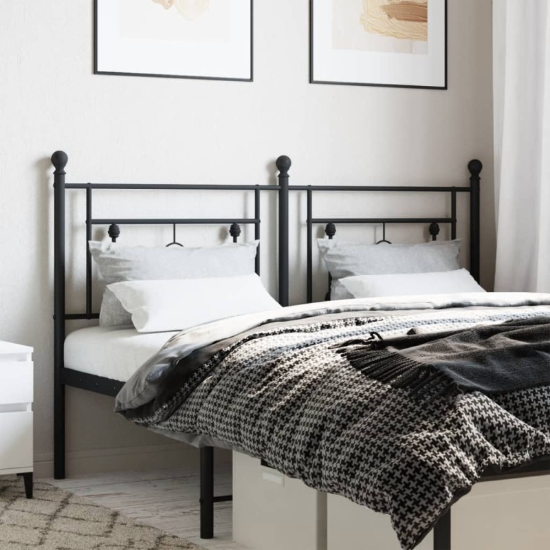 vidaXL Kopfteil Metall Schwarz 160 cm vidaXL Kopfteil Metall Schwarz 160 cm