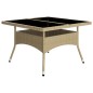 9-tlg. Garten-Essgruppe Poly Rattan und Glas Beige 9-tlg. Garten-Essgruppe Poly Rattan und Glas Beige