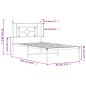 vidaXL Bettgestell mit Kopfteil Metall Weiß 90x200 cm vidaXL Bettgestell mit Kopfteil Metall Weiß 90x200 cm