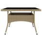 9-tlg. Garten-Essgruppe Poly Rattan und Glas Beige 9-tlg. Garten-Essgruppe Poly Rattan und Glas Beige
