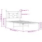 vidaXL Bettgestell mit Kopfteil Metall Weiß 100x200 cm vidaXL Bettgestell mit Kopfteil Metall Weiß 100x200 cm