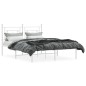 vidaXL Bettgestell mit Kopfteil Metall Weiß 140x190 cm vidaXL Bettgestell mit Kopfteil Metall Weiß 140x190 cm