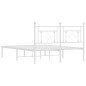 vidaXL Bettgestell mit Kopfteil Metall Weiß 140x190 cm vidaXL Bettgestell mit Kopfteil Metall Weiß 140x190 cm