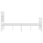 vidaXL Bettgestell mit Kopf- und Fußteil Metall Weiß 135x190 cm vidaXL Bettgestell mit Kopf- und Fußteil Metall Weiß 135x190 cm